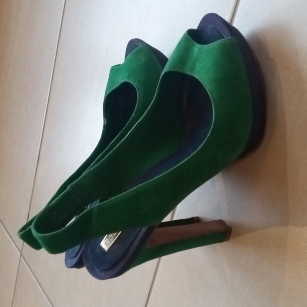 BCBGMaxAzria Emerald Peep-Toe Heels